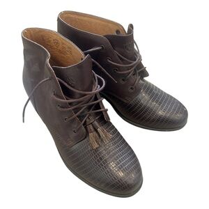 Ariat Bancroft 5” Bootie Women’s 8B Brown Embossed Lizard Leather 10623